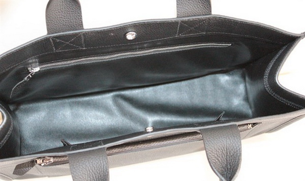 Replica Hermes Cowhide Cabag Weekender Bag Black 6008 On Sale